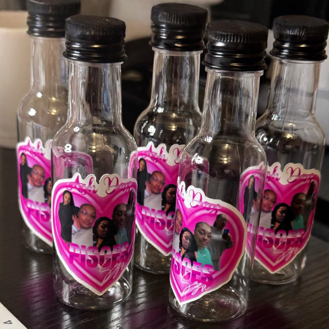 Empty Mini Liquor Bottles with Labels