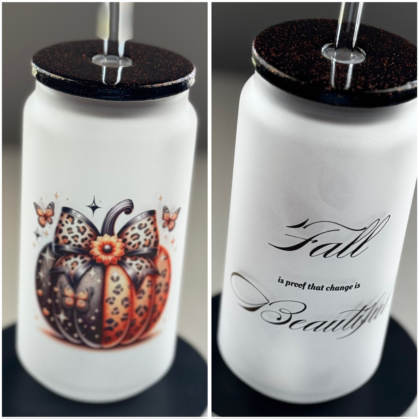 Beer Glass with Bamboo lid